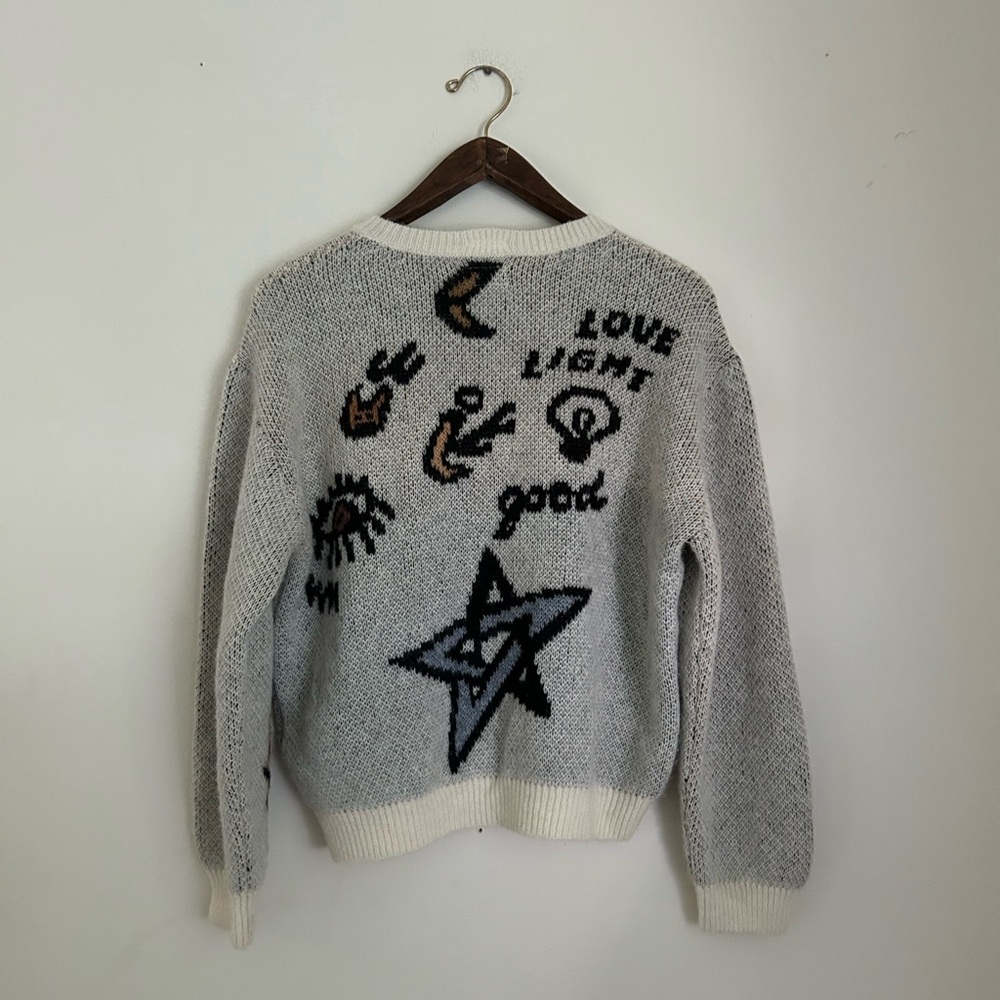 Mother The Jumper Printed Alpaca Crewneck Sweater - Picture 6 of 7